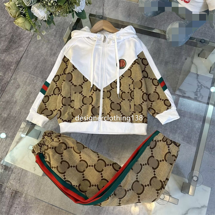 2025 Autumn Winter Clothing Sets For Boys And Girls Baby Kids Clothing Two-Piece Sets Designer Children's Zipper Coat Outfit Size 100-160cm