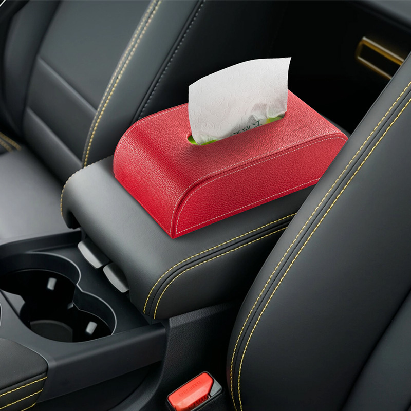 Creative Customizable Leather Paper Towel Holder for Cars - Premium Design
