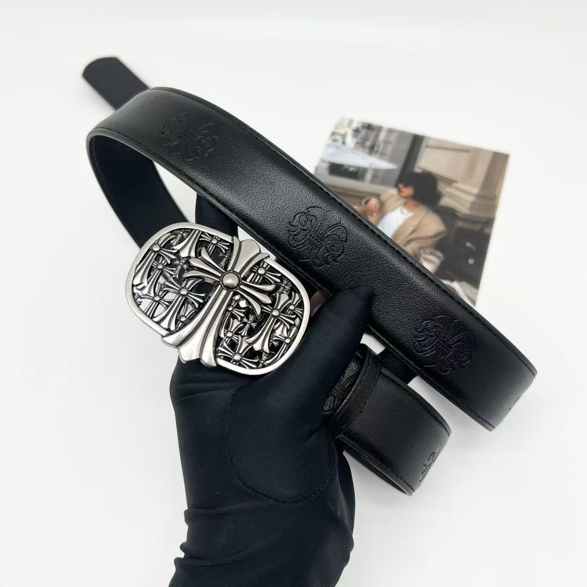 designer chrome belts men and women luxury cross rivet letter belts fashion classic Vintage metal skull street hip hop belts y2k belts