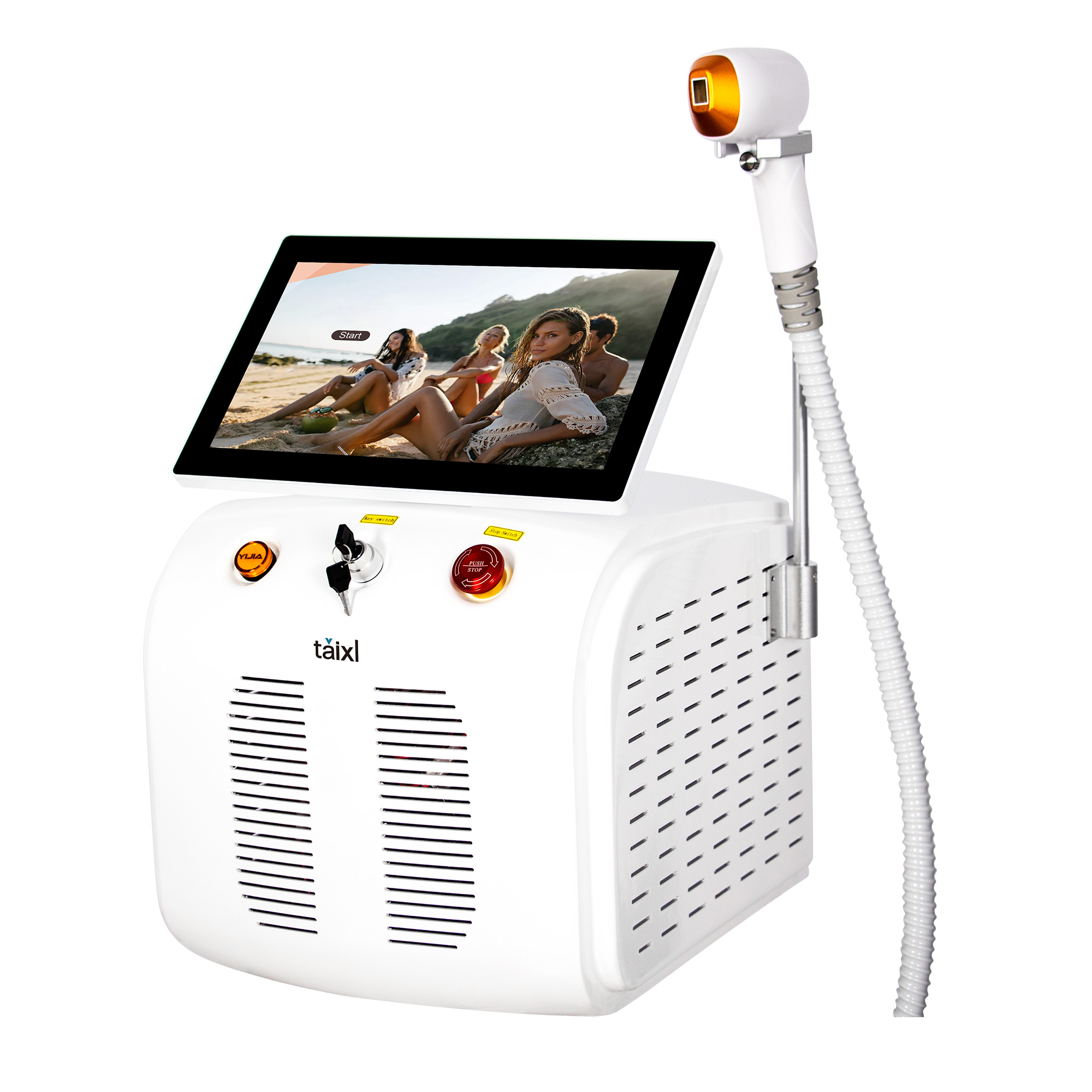 808nm Diode Laser Hair Removal 755/808/1064nm 3 Wavelengths Pain-free Hair Removal And Skin Rejuvenation 3500W 6 Laser Sticks Permanent Ice Cool Remov