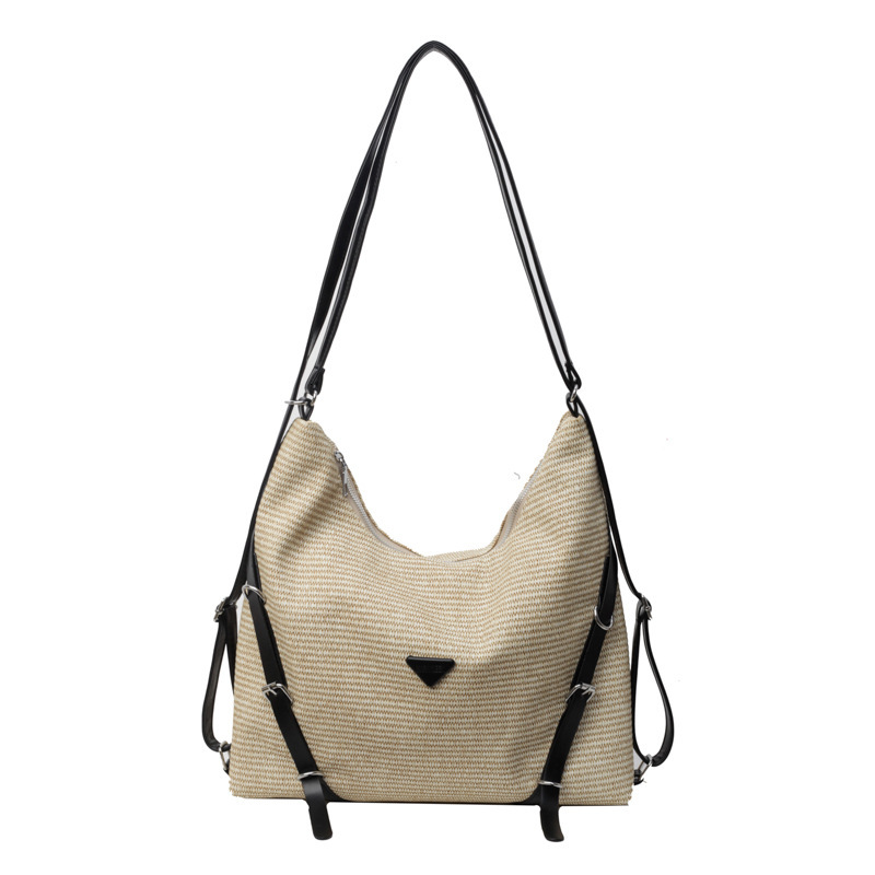 Women's Woven Straw Bag Large Capacity 2025 Summer New Single Shoulder Crossbody Bag Luxury Bag Designer Free Delivery Vacation Beach Bag Backpac