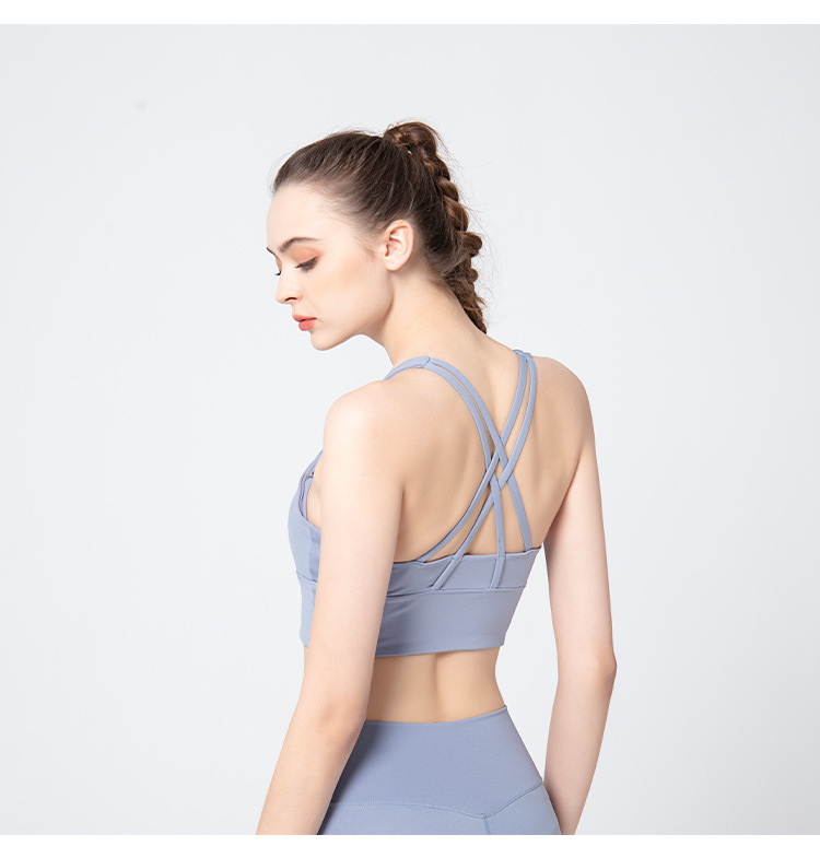 Wholesale Underwear Breathable Fitness Large Size Back Cross Fitness Backless Sports Yoga Bra Ask customer service Factory direct sale