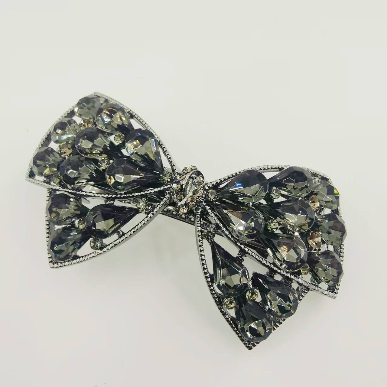 Korean Version New Crystal Women's Hairpin Fashion Back of Head Rhinestone Top Spring Clip Hair Accessory SY-8023