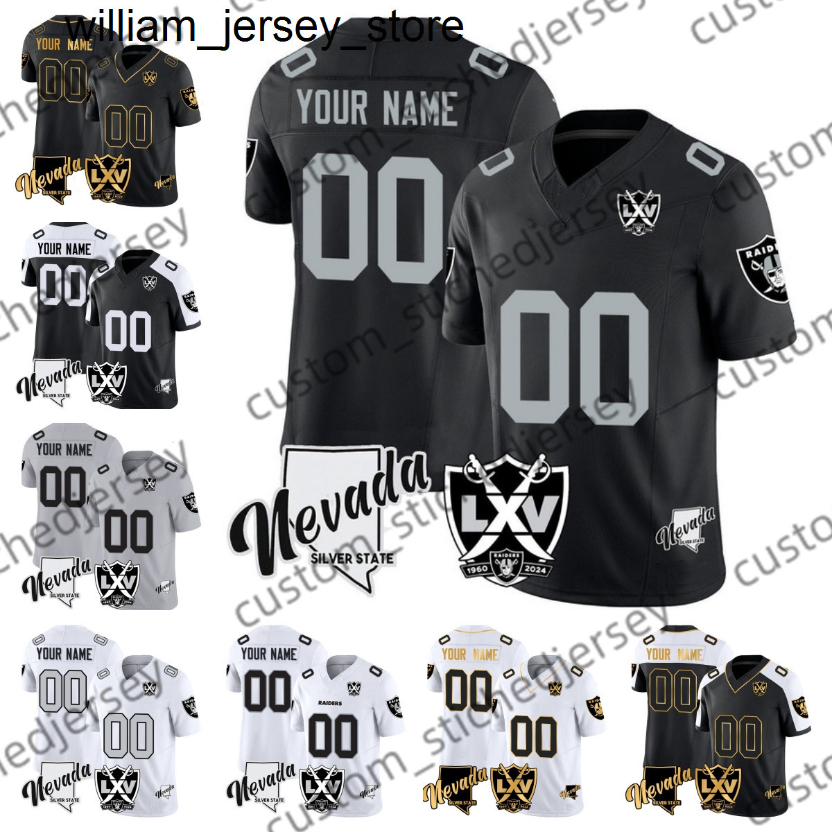 2025 New football 2 Ashton Jeanty Raiderss 72 Ayedze 98 Crosby 81 Bachman Football Jersey Baker 43 Barrett 18 Bech 0 Bennett 50 Bobenmoyer Booker Mens football jersey