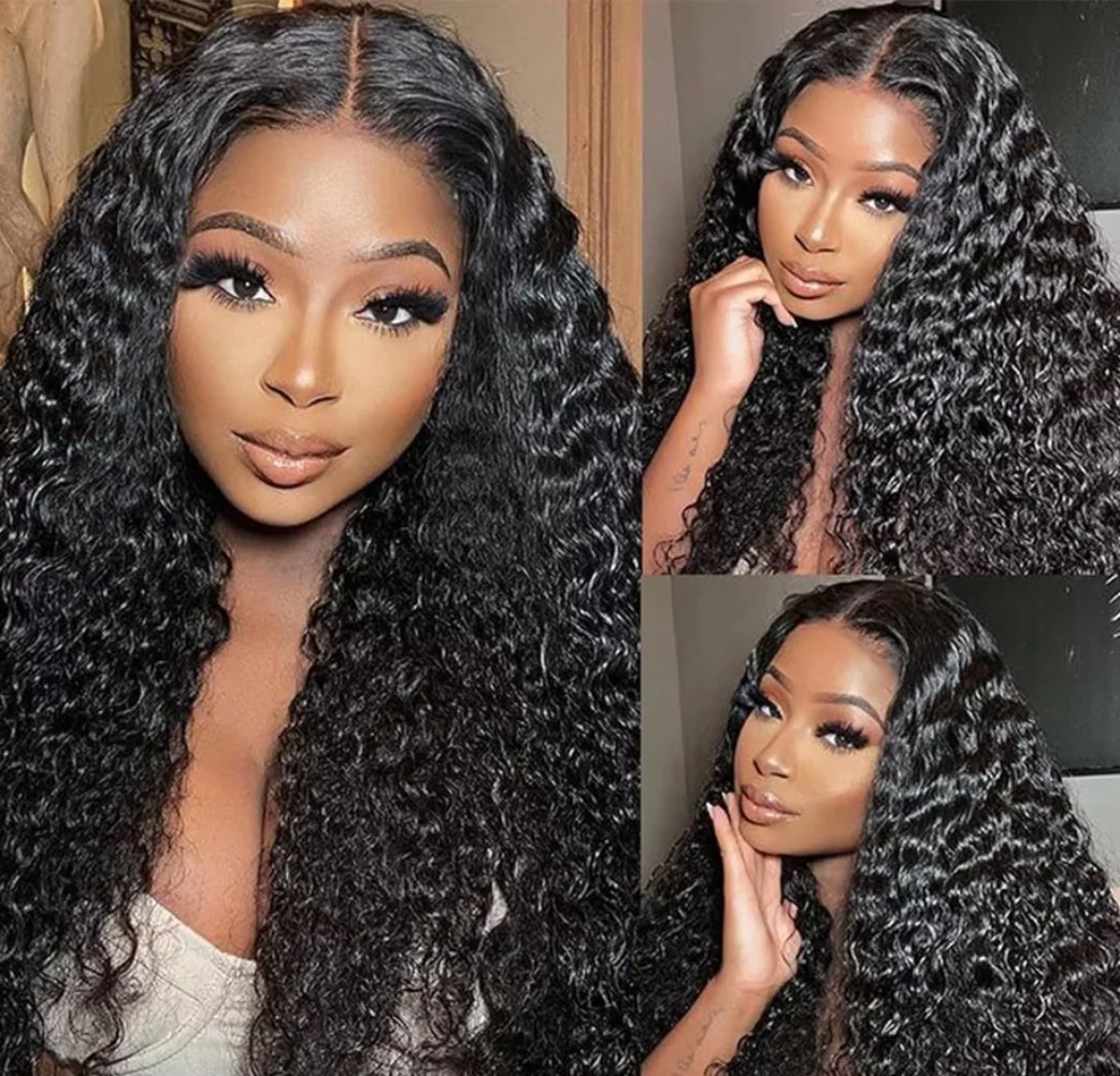 Water Wave Glueless Wig Human Hair Curly 13x4 HD Lace Frontal Wig 250 Deep Wave Lace Front Wigs Wear And Go HD Lace Closure Wig Sale Preplucked