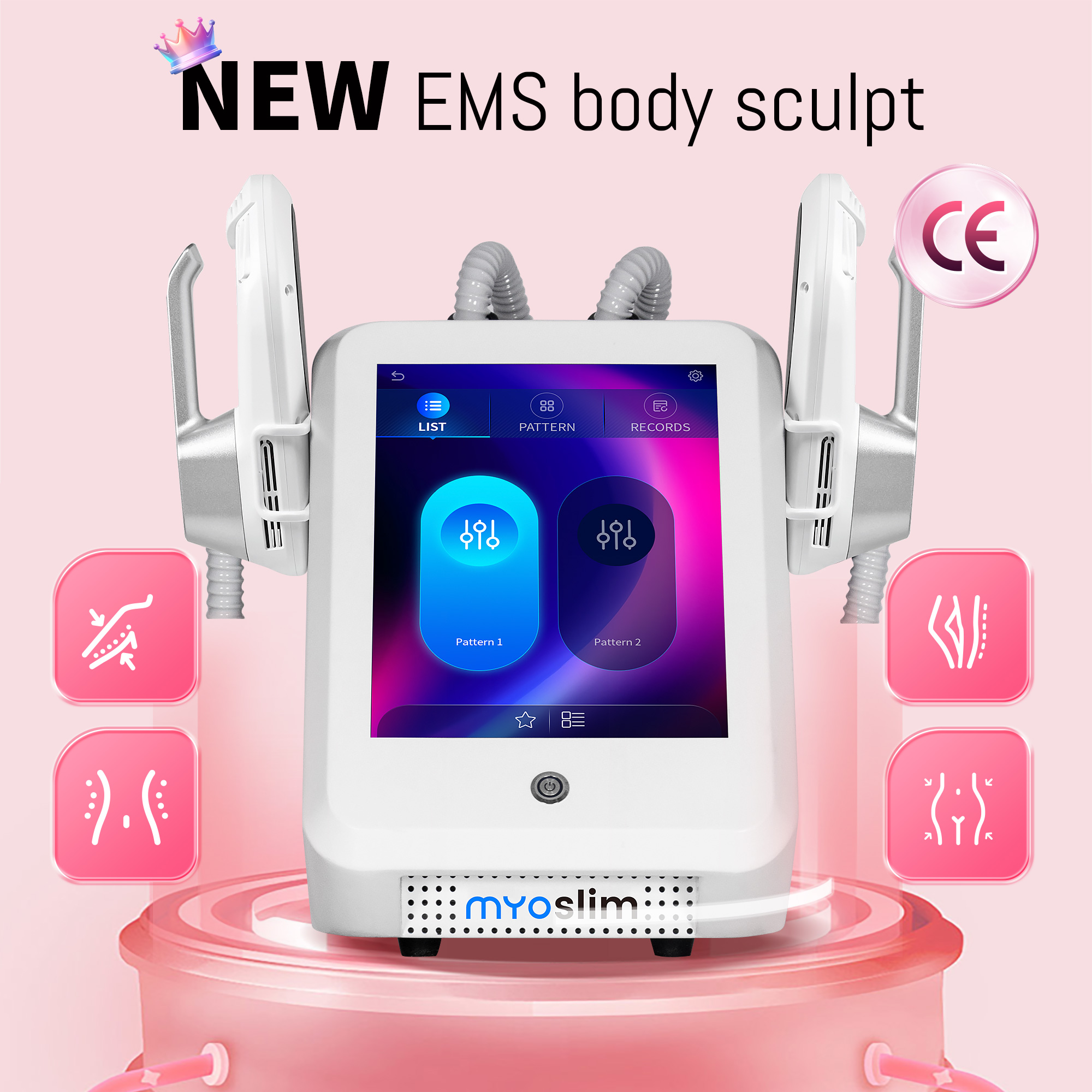 MYOslim Contouring Machine EMS Neo RF 6500W 200HZ Slimming Sculpting Muscle Electromagnetic Body Sculpting Machine CE/ROHS
