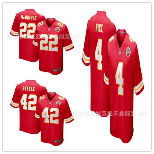Clothing Chief Chiefs Team Jersey #42 Steele 22# Mcduffie Embroidered Football