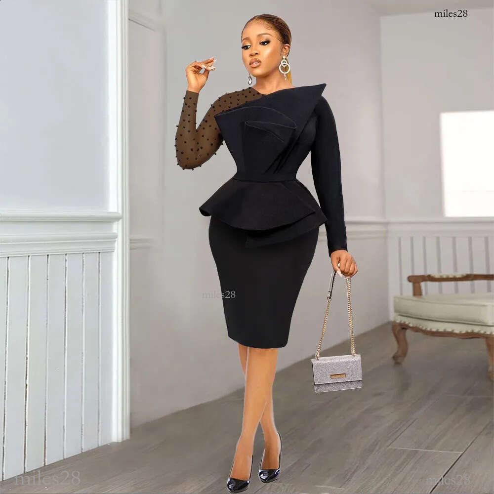 AM221017 Designer Piece Splicing Dress with Nail Beads High Waist Slimming Dress Skirt 240423