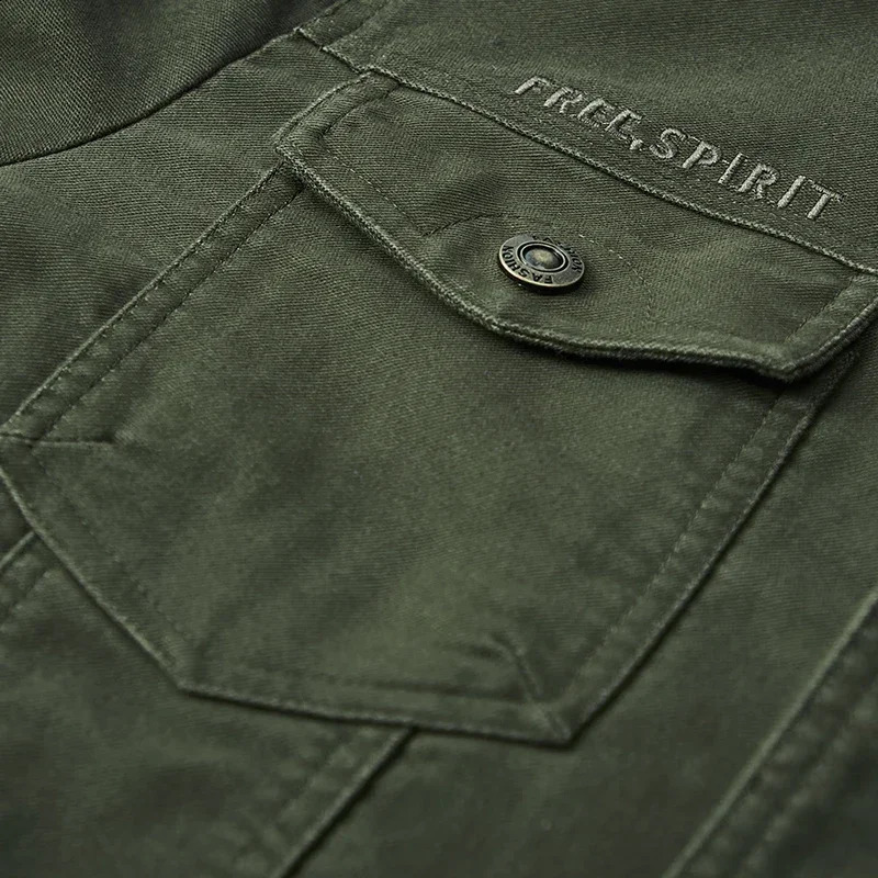 Mens Lightweight Cotton Military Jackets Spring Autumn Casual Multipocket Army Pilot Cargo Flight Bomber Jacket Men Clothing 250818
