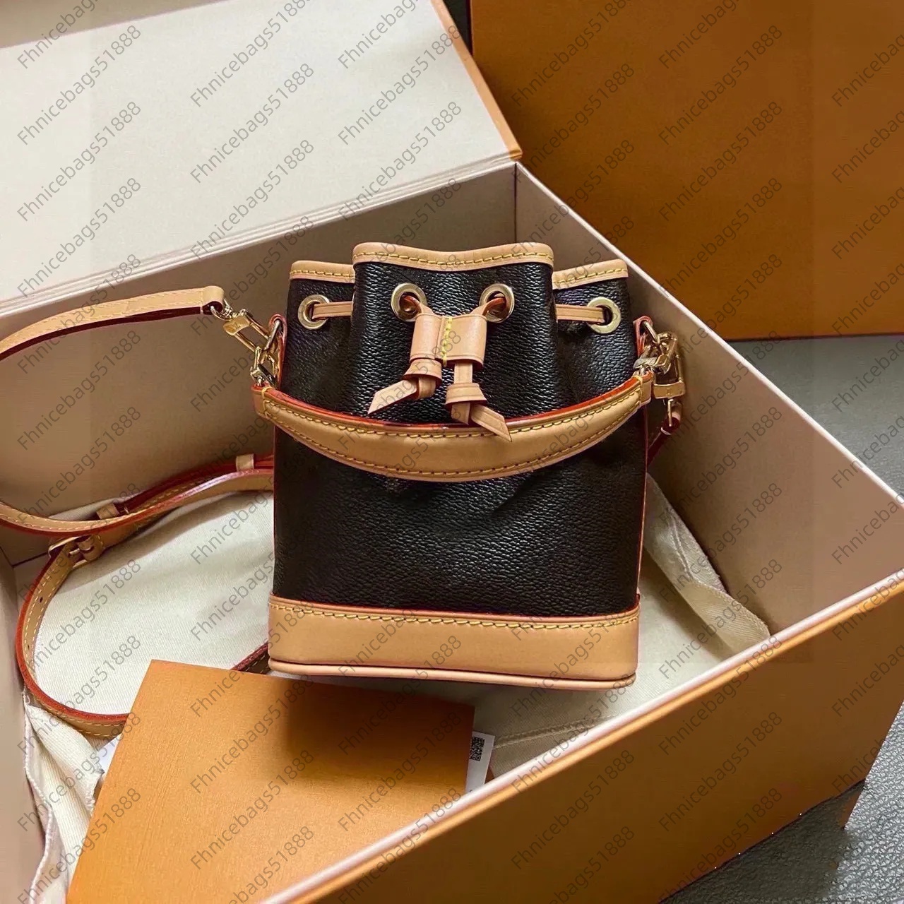 Fashion Backpack bags Designer Bags Nano Women Mini Drawstring Bucket Bag backpack men shoulder bags double straps bag handbag Wallets 3sizes