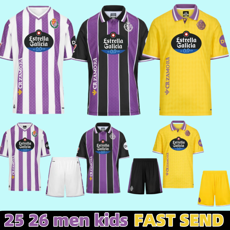 fans 25 26 Real Valladolid soccer jersey men kids kit MORO KIKE PEREZ MARCOS ANDRE Plano L. Olaza R.Alcaraz 2025 2026 football shirt