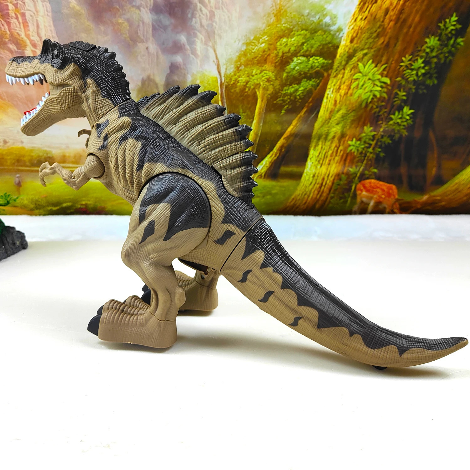 Large Electric Dinosaur Toy Walking Jet Dinosaur World with Mechanical Voice Tyrannosaurus Rex Luminous Egg Ideal Children Gift 250822