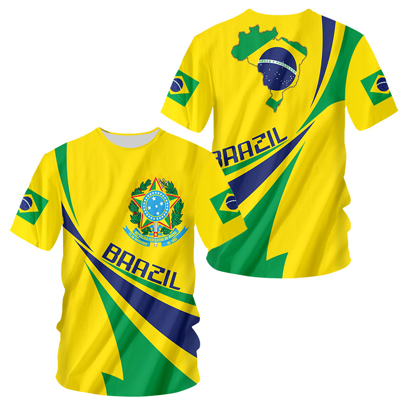 Brazil Fans' jersey Lightweight Breathable Soccer T-Shirt