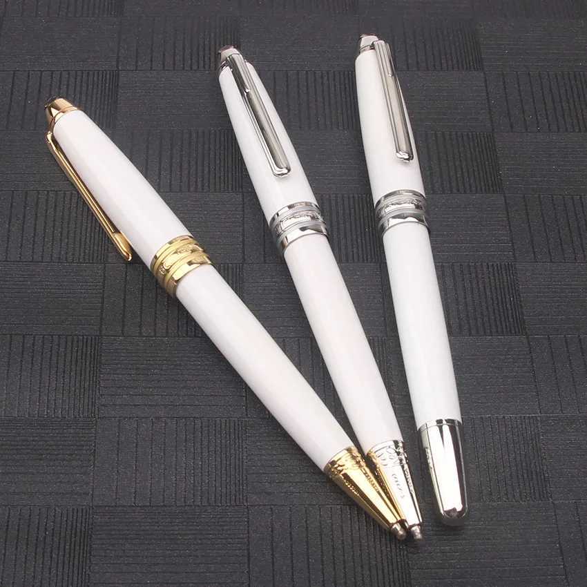 Unique Metal Resin MSK 163 Ballpoint Pen Rollerball Fountain Pen Ceramic White NOVEL Writing Gift Stationery D250822