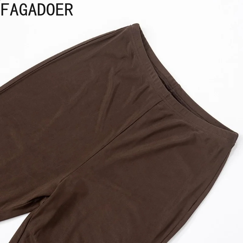 FAGADOER Sexy Mesh Fur Patchwork 2 Pieces Set for Woman Hollow Long Sleeves Tops Leggings Matching Suit Female Party Clubwear 250822