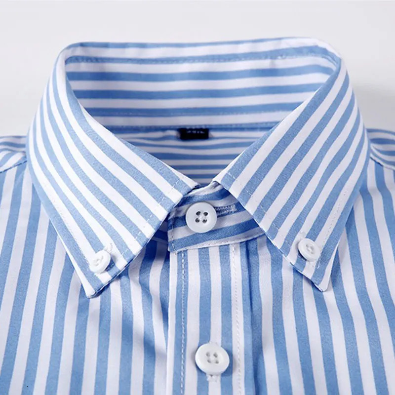 Mens Business Casual Long Sleeve shirt Classic striped social dress shirt Wear free wrinkle-resistant and easy to care for 250822
