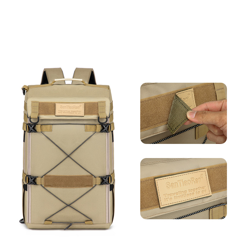 Sturdy Heavy-Duty Camping Bag Featuring Strategic Storage Pockets Suitable for Aerial Photography Equipment