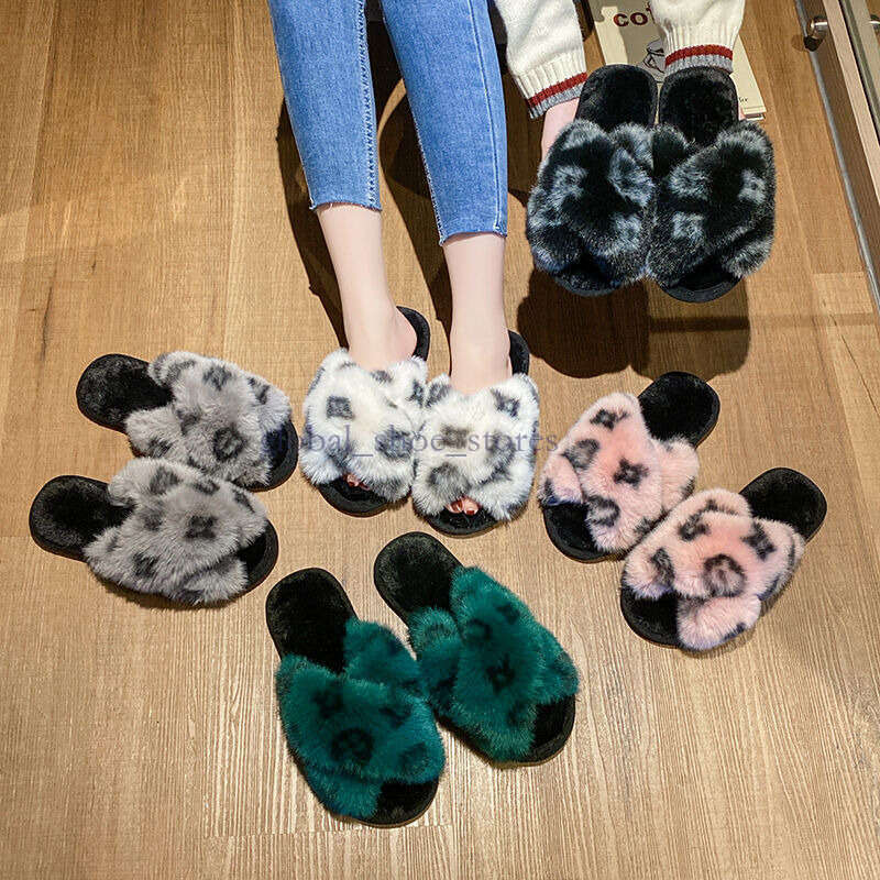 Fashionable Brand Cotton For Women Cute Non Slip Soft Sole Stylish High Value Furry Winter Slippers