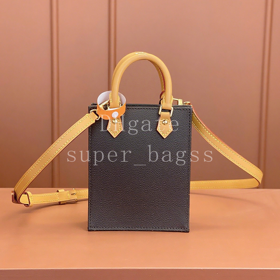 Petit Sac Plat Luxury designer bag 17CM handbag Monogram coated canvas grained leather Shoulder Bag Mirror quality crossbody bag with box LP19A1