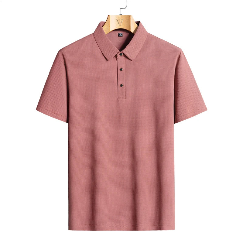 M-9XL Summer Polo Shirt Men Breathable Mesh Ice Silk Quick-drying Short-sleeved T-shirt Elastic Sports Tops Men Clothing 260618CJ - view 7