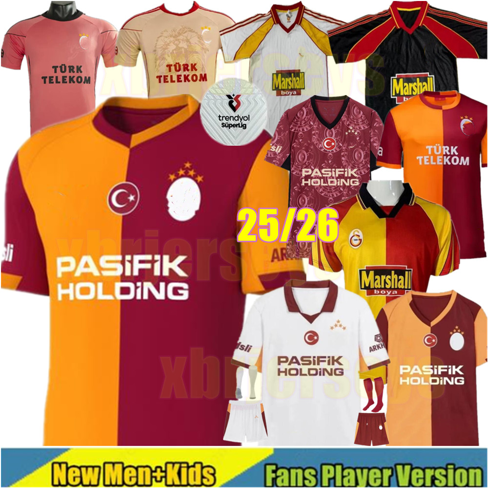 4XL 25 26 Galatasarays Soccer Jerseys 5 stars ICARDI ZANIOLI BAKAMBU MERTENS maillots de foot ZAHA AKGUN OSIMHEN NELSSON Home 3rd 2025 2026 football shirt man kids