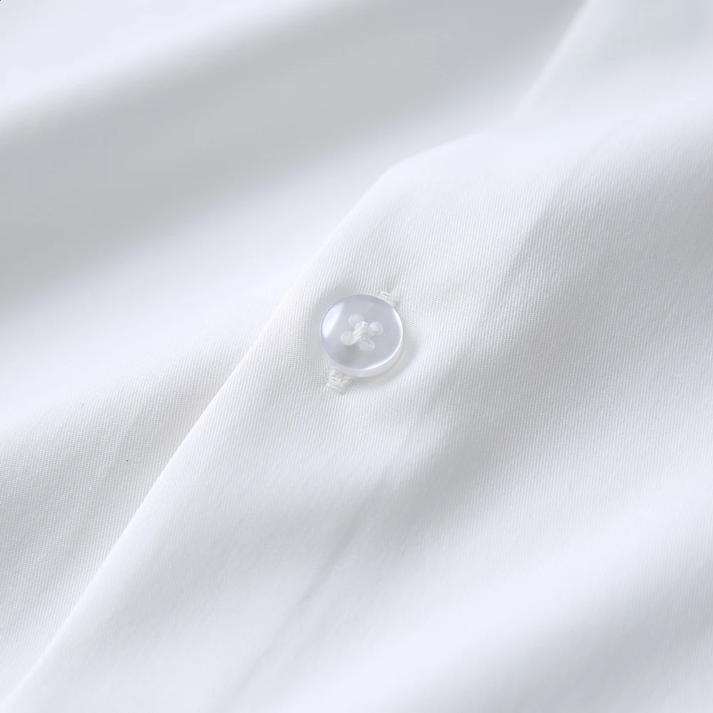 Mens Classic Non-iron Business Dress Shirt Without Pocket Slight Strech Standard-fit Wrinkle Free Long Sleeve Shirts 250822