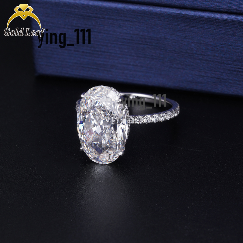 Jewelry Customized 14K 18K Gold Oval Shape IGI Certified DEF VVS 10CT 8CT 6CT Lab Grown Diamond Rings