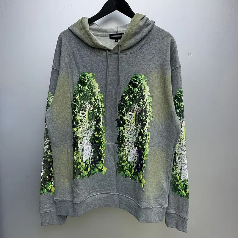 Blue Cream WHO DECIDES WAR Hoodie Men Woman Quality Drill Printing Wash Vintage Casual Pullover Sweatshirts 250821