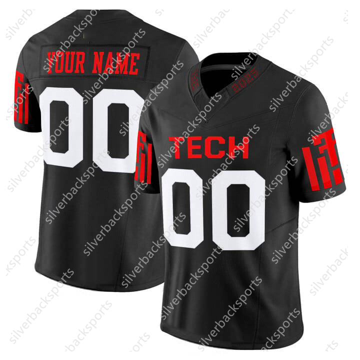 Custom 2025 American College Football Jersey Tech Red Alabama College 90s classic Movie V-Neck Embroidered Stitched Letters with Short sleeve Adult Je