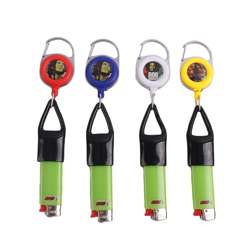 Lighter Leash Retractable Lighter Clip Keychain Various Colors for Convenient Carry-on Accessory-Color Comes Randomly