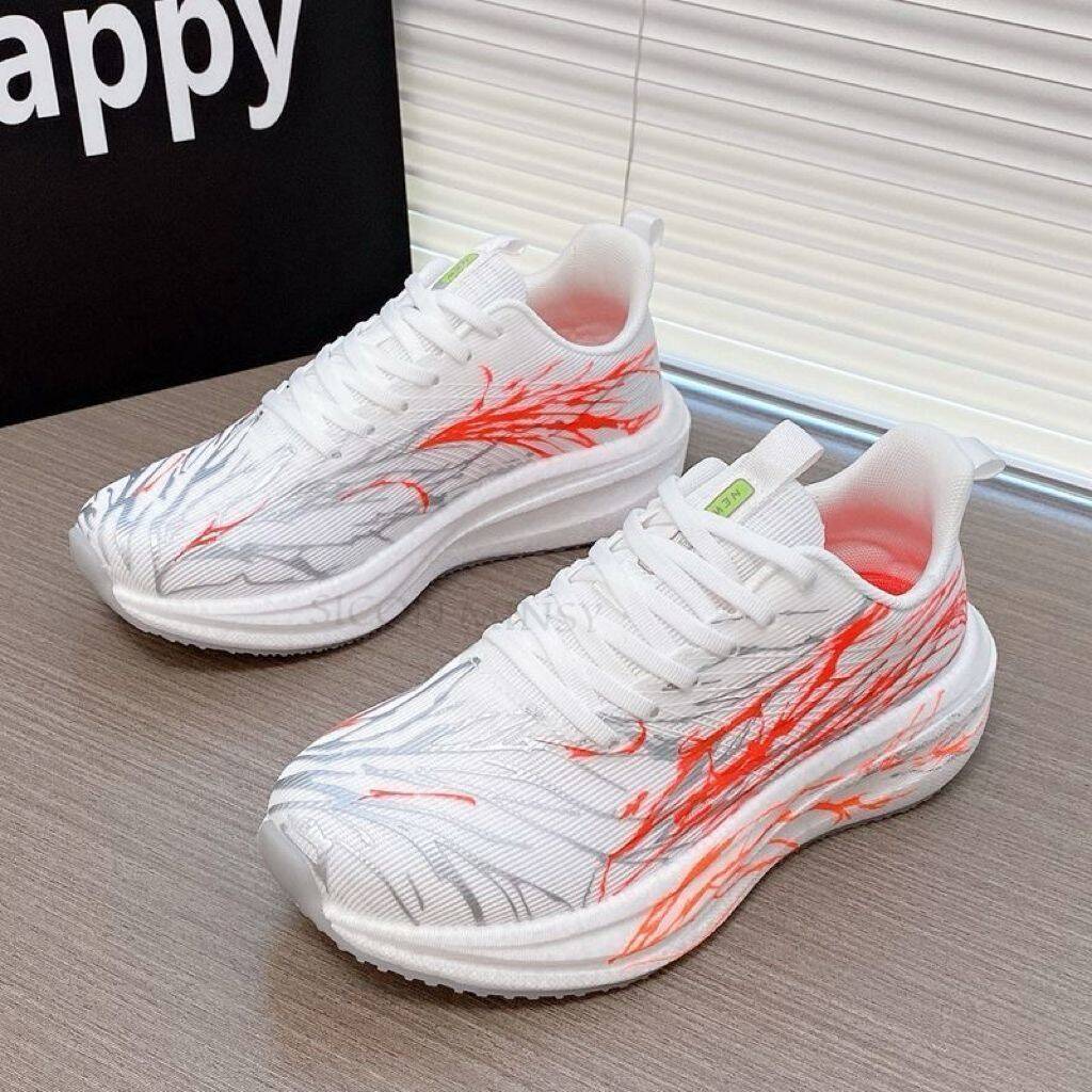 designer running shoes new ultra-light real-bounce soft-soled shock-absorbing sports shoes unisex wear-resistant anti-slip racing carbon plate running