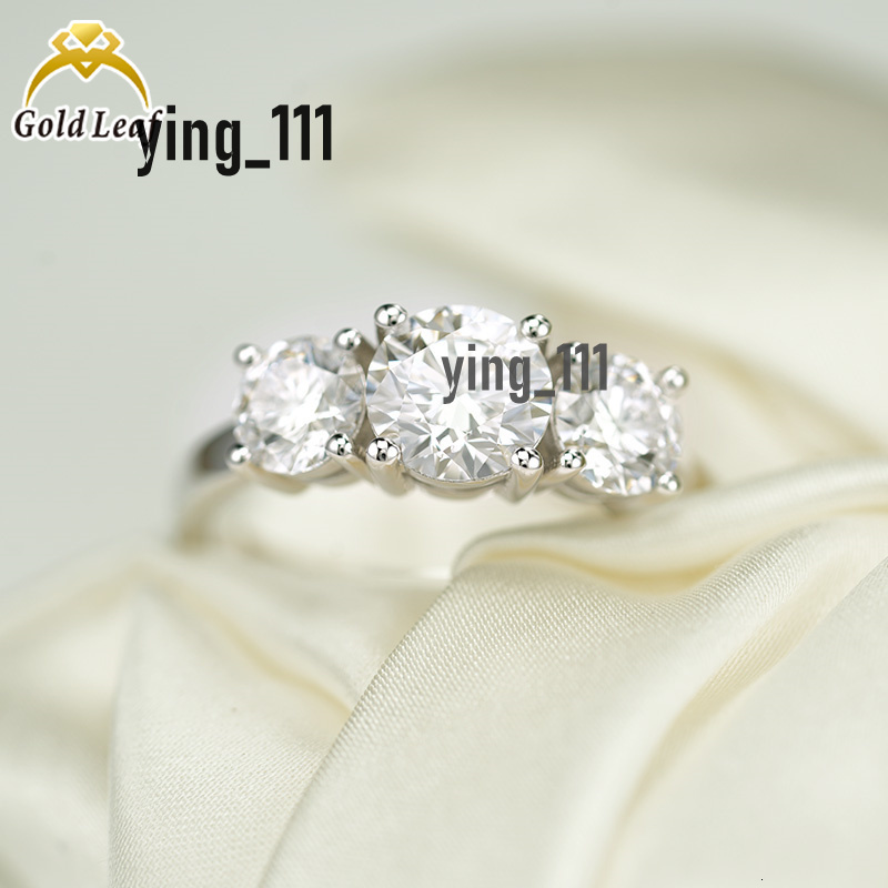 14K White Yellow Gold Lab Grown Diamond Rings CVD HPHT DEF VS IGI GIA Certificate Fine Jewelry Rings 3 Stones Ring