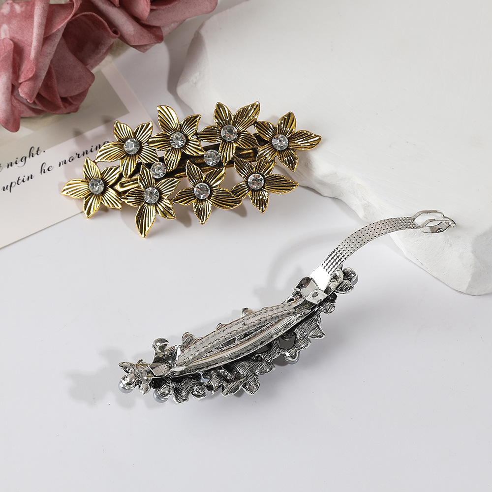 Rose Flower Spring Simple Versatile Lady Top Fashion Back of Head Half Up Clip Hair Accessory SY-8093