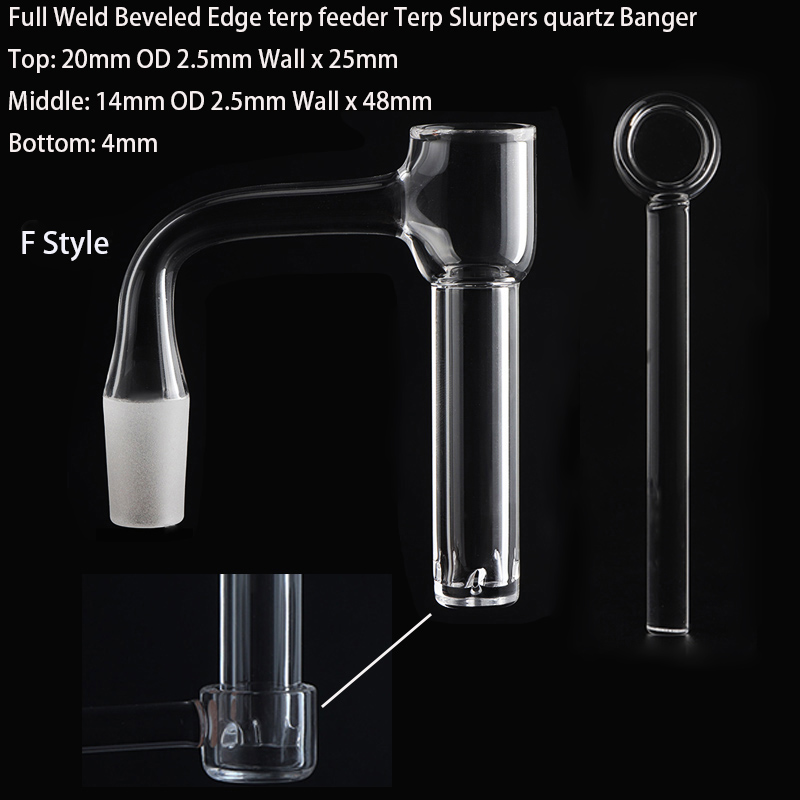 Beracky Sandblasting Full Weld Beveled Edge Control Tower Terp Slurper Quartz Banger Nails 10mm 14mm Male