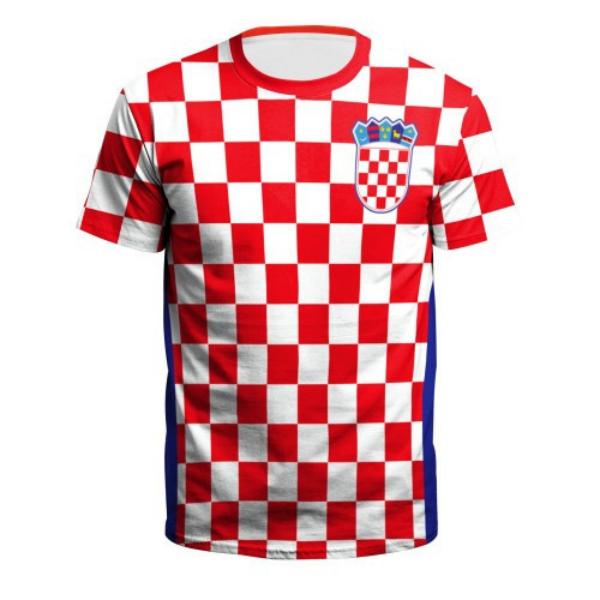 Croatia fans' breathable football casual jersey T-shirt