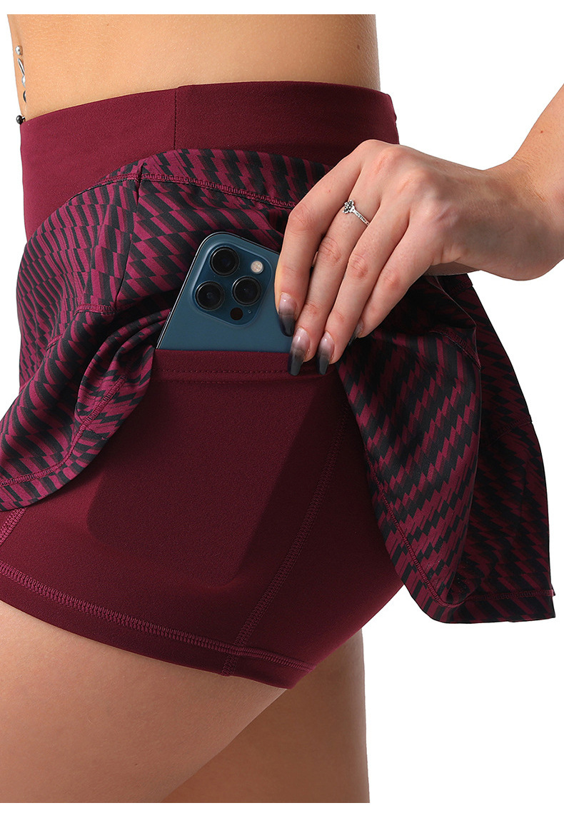 Tennis Skirt Women Sports Short Skort Female Dance Yoga Pants Fitness Skirt with pocket Complete styles and good quality