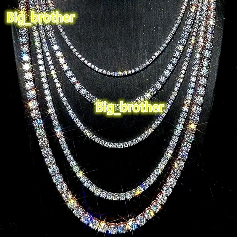 S925 Moissanite 2mm 3mm 4mm 5mm 6.5mm Wide Diamond Tennis Bracelet Vvs Moissanite Tennis Chain Factory Price