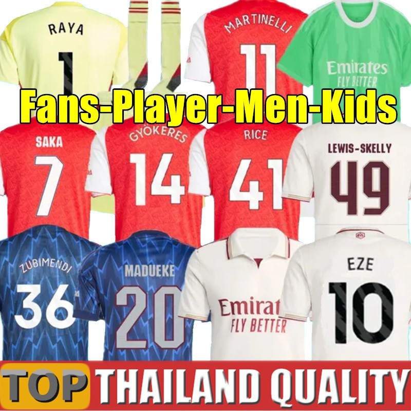 GYOKERES EZE RICE HAVERTZ SAKA soccer jerseys 2025 ODEGAARD ZUBIMENDI football shirt 2026 TROSSARD NORGAARD MADUEKE Men women Kids arsenalfootball kits 25 26