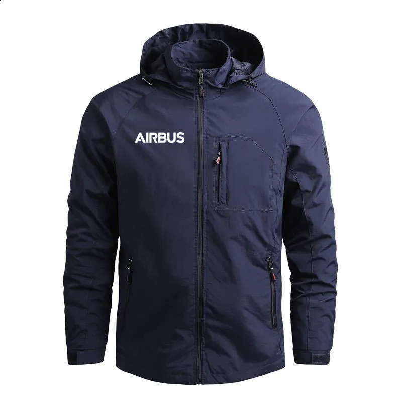 Outerwear Casual Hooded Flight Aviation Windbreakers Lightweight Pilots Airbus Men Jackets Coats 250821