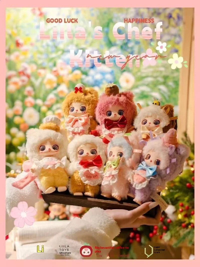 Genuine Liila Luck Cat Mystery Boxes V4 Serise LiilaS Chef Kitten Blind Box Action Figures Trendy Zoo Gifts 250822