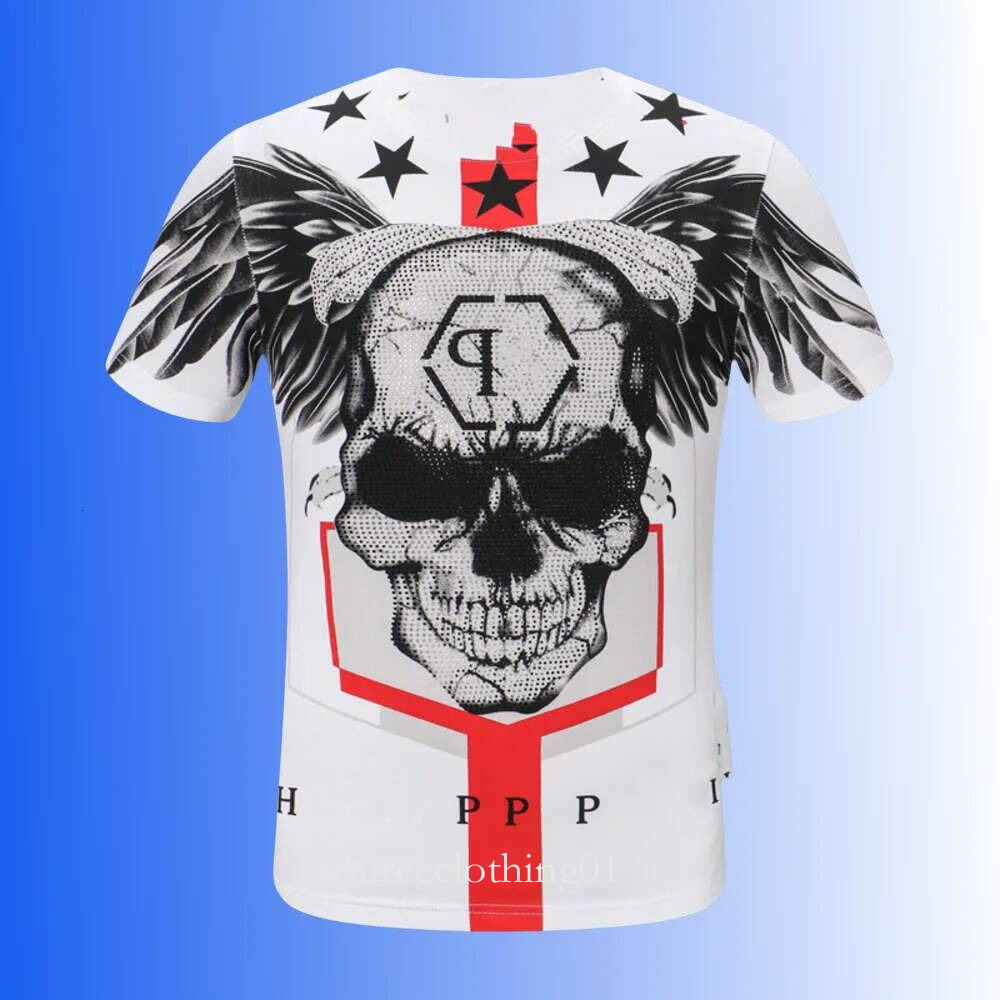 Plein Shirt T SHIRT Mens Designer Philipity Shirt Man Tshirts Skull T-Shirts Classical High Quality Hip Hop High Street Leisure Cotton Fashion Shirt 400