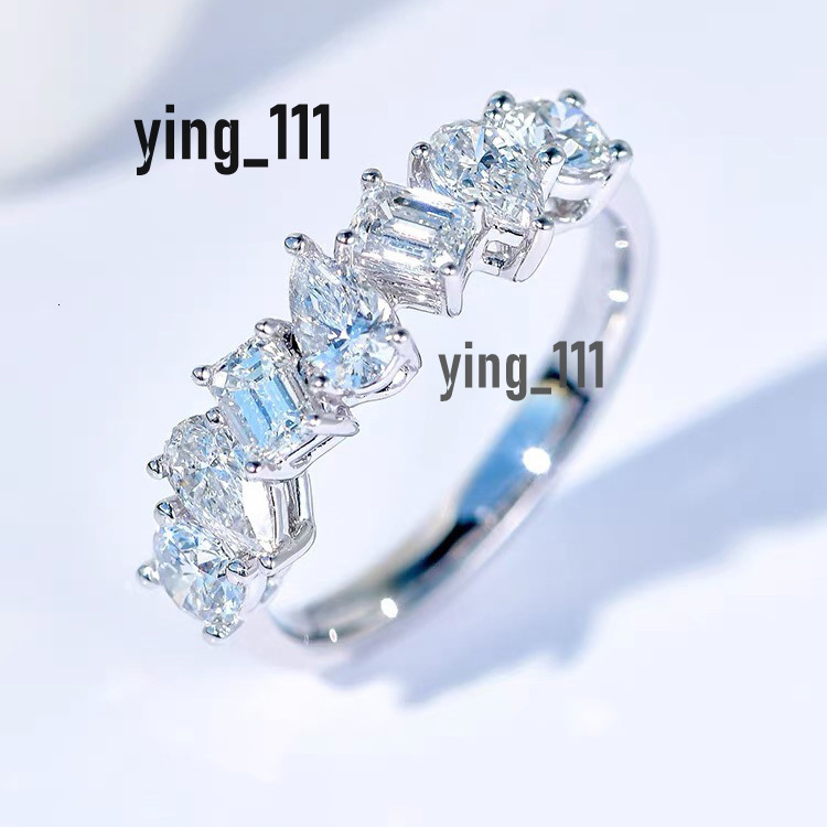 Distinctive Multi-shaped Diamond Cut Iced Out Jewelry VVS Moissanite18K Gold Jewelry Rings for Men Women Engagement Gift