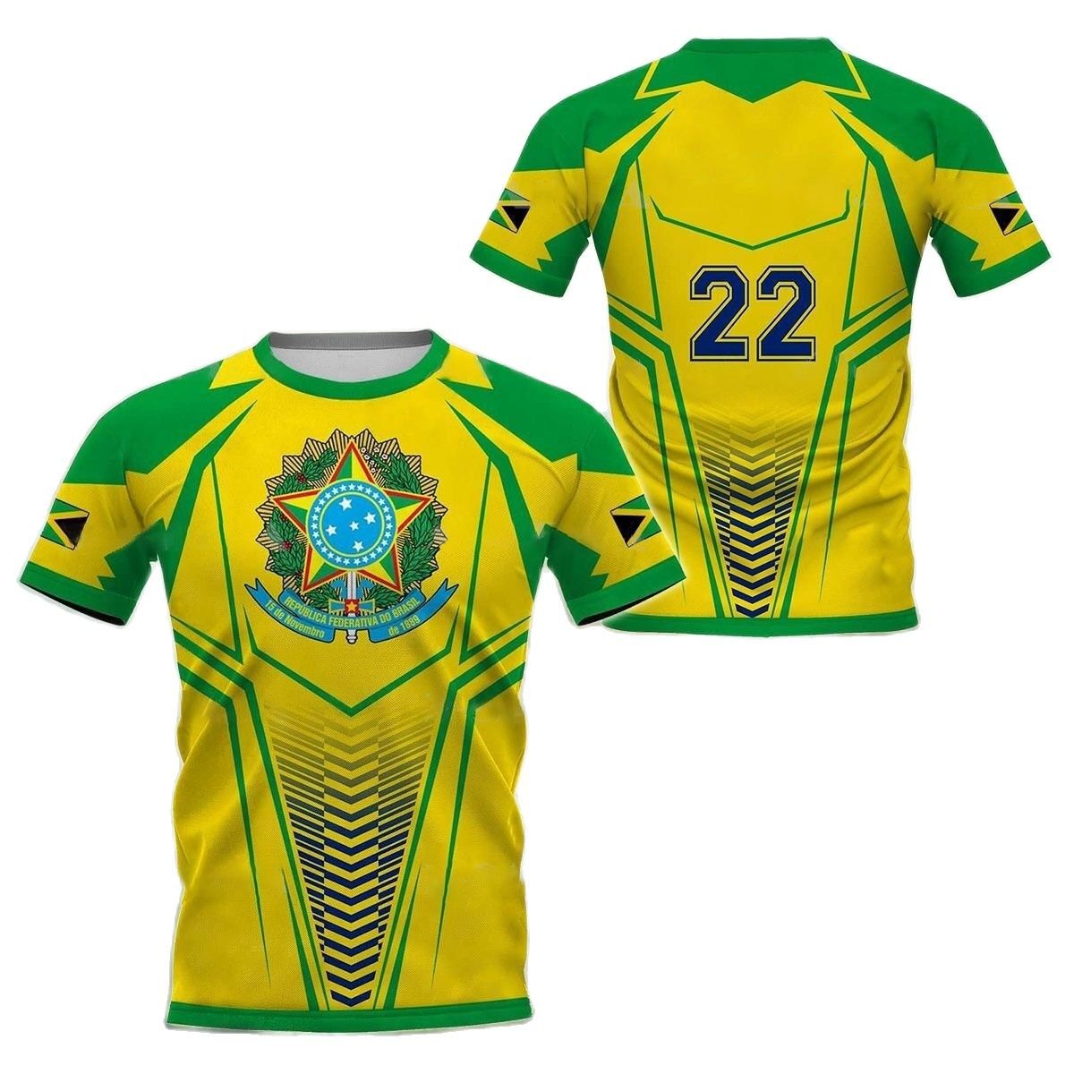 Brazil Fans' jersey Lightweight Breathable Soccer T-Shirt