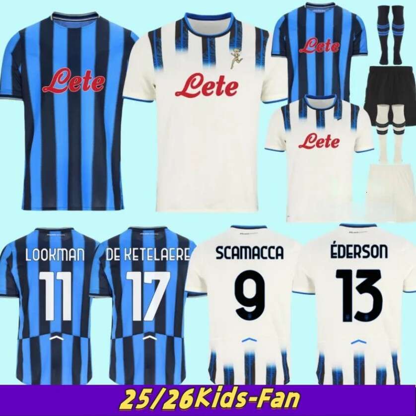 25 26 Atalanta Finals BC Soccer Jersey TOLOI HIEN CUADRADO SCAMACCA RETEGUI LOOKMAN 2025 2026 RUGGERI SCALVINI BRESCIANINI Men
