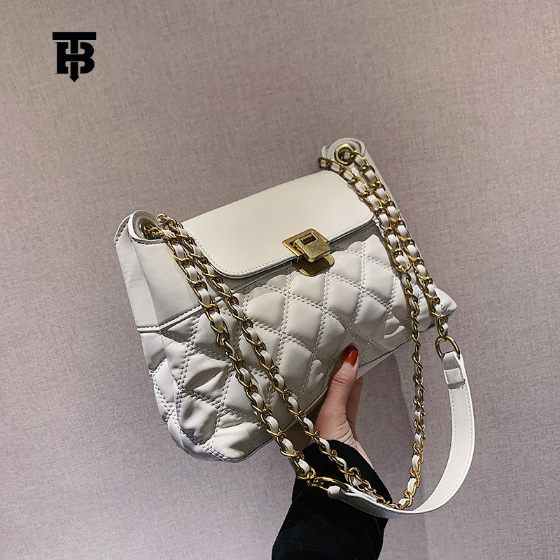 TB BHULAMTE Women's Luxury Diamond Grid Casual Shoulder New Fashionable Versatile Crossbody Style Handbag Free Shipping Bag Z260124
