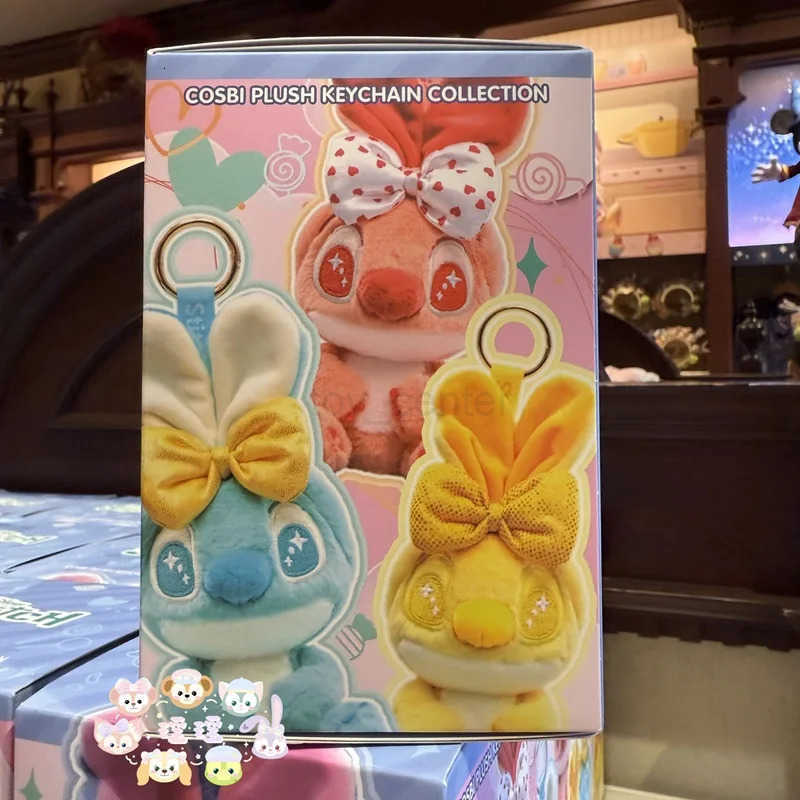 Disney 100% Genuine Hot Toys Candy Stitch COSBI Plush Blind Box Kawaii Keychain Collection Ornament Cute Doll Hanging Gift Toy New W250823