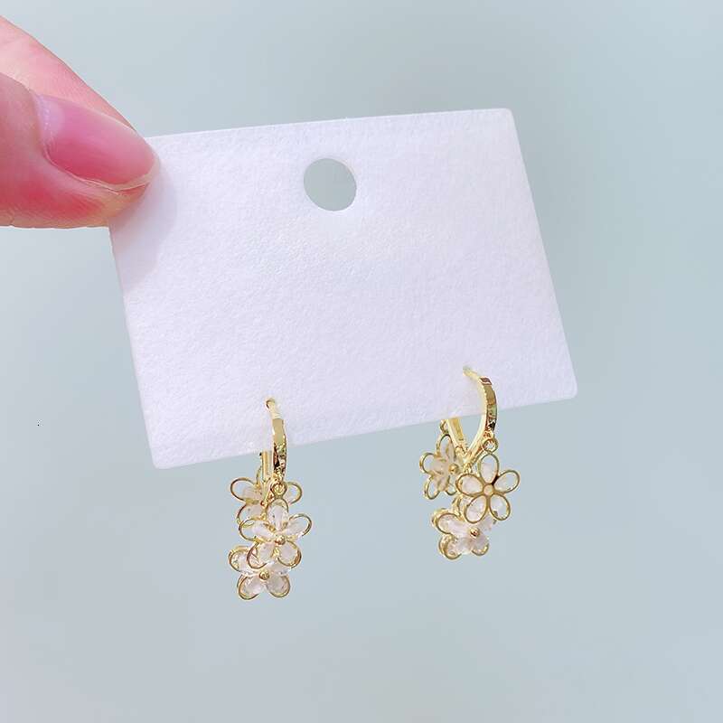 Ring Earrings Fashion Jewelry Inlaid With Spure Sier Reverse Color Pyroxene Full Dia moissanite earring