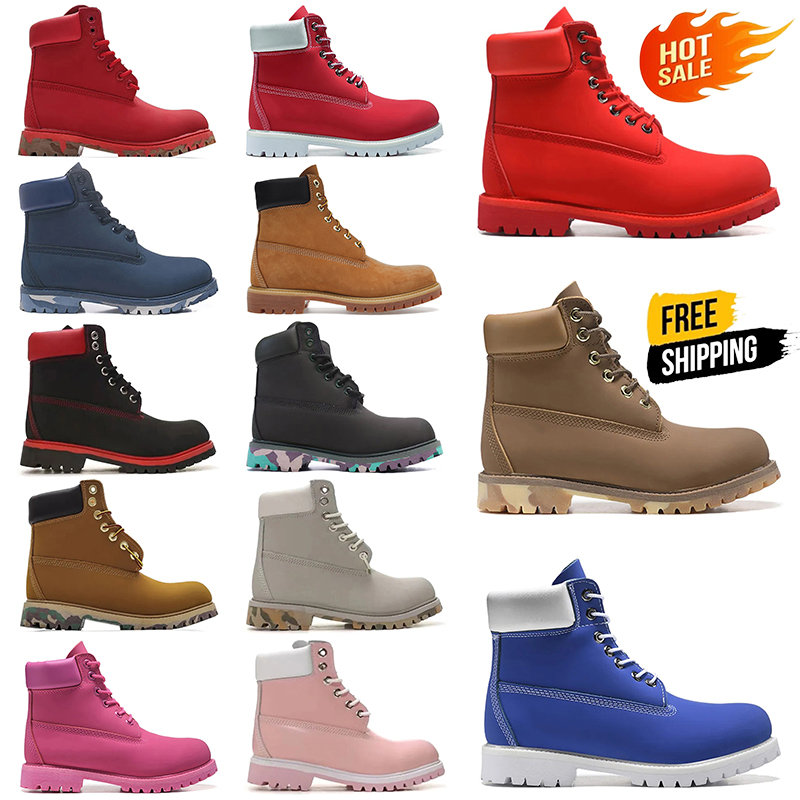 Free shipping Designer boots woman football boots tibs tbl Cowboy martin booties platform shoe wheat black white red pink