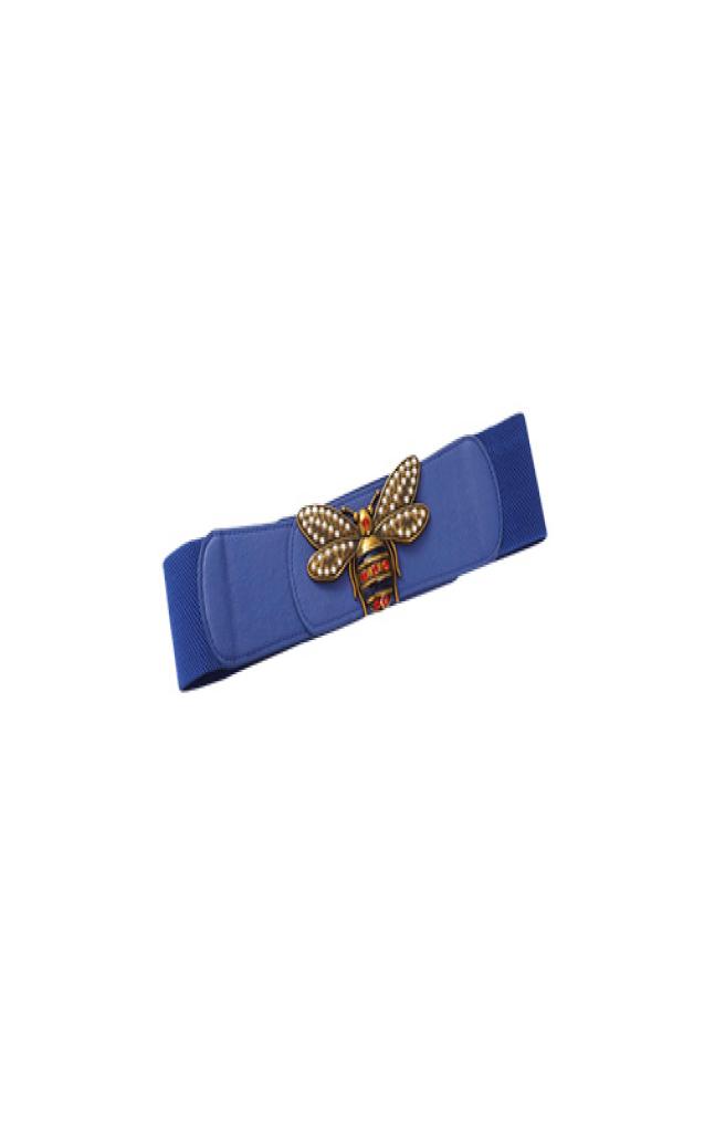Plus bee women belt size Luxury design women alloy gold buckle oversize stretch belts elastic cummerbunds6270802