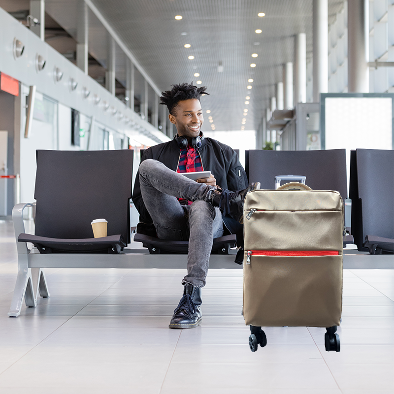 Sturdy Lightweight Wheeled Luggage for Airline Carry-Ons - Water Resistant & Easy Rolling Wheels - DH010